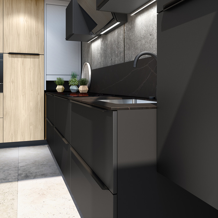Façade Fenix noir mat