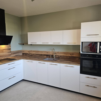 cuisine blanche et bois