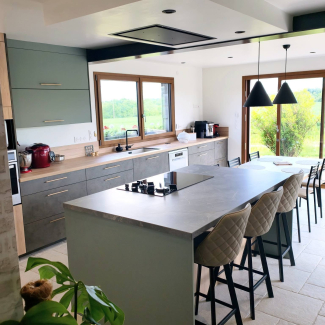 cuisine verte et bois